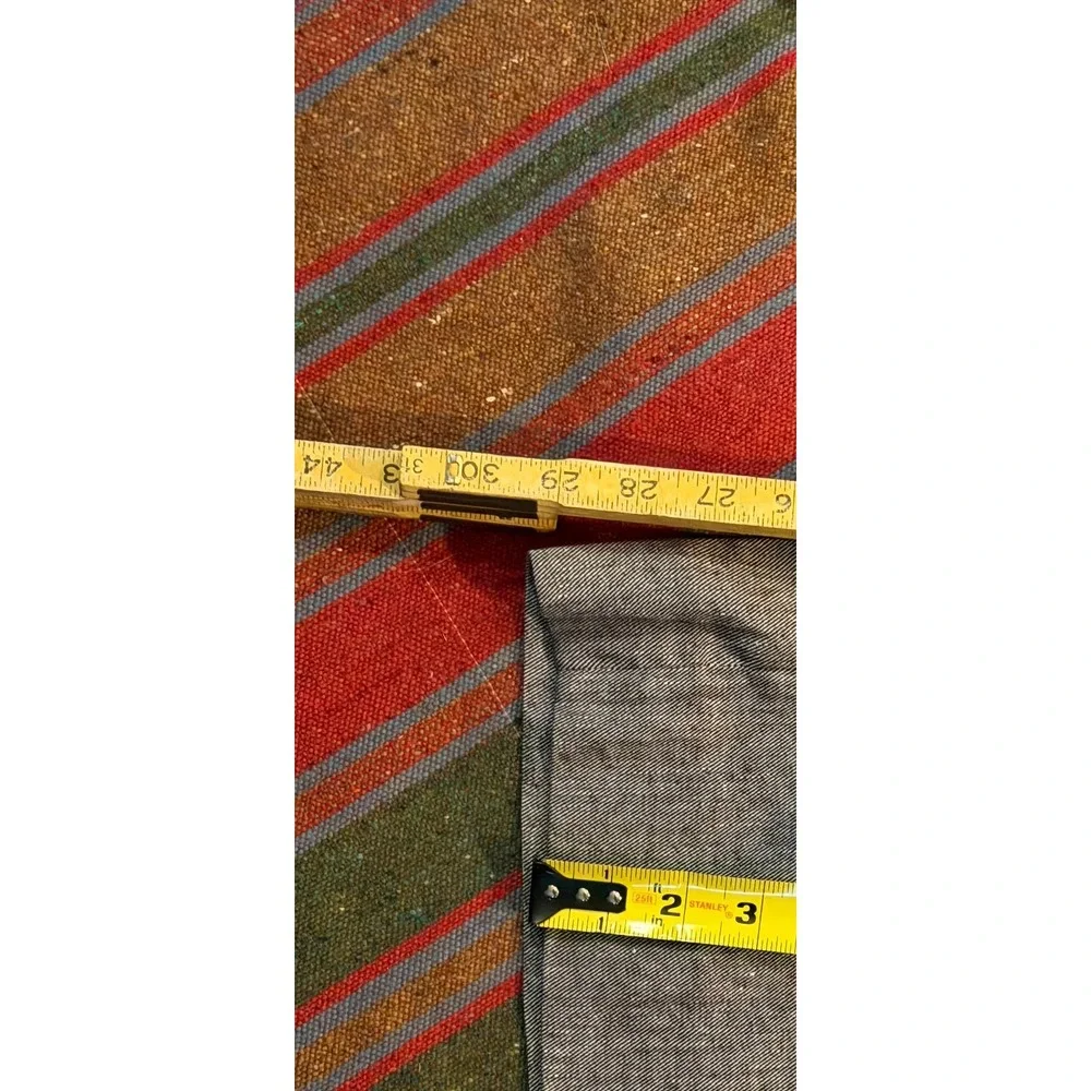 Banana Republic Pants Womens 8 Gray Black Linen Paperbag Belted Twill Wide Leg